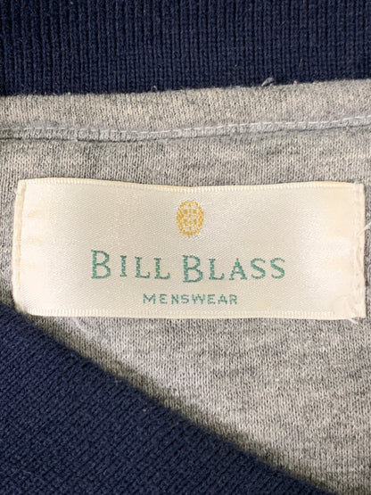【中古品】【メンズ】 BILL BLASS ビル・ブラス 90S LS POLO SHIRT 長袖 ロングスリーブ ポロシャツ ヴィンテージ 146-260718-AS-12-min サイズ：L カラー：グレー/ネイビー 万代Net店