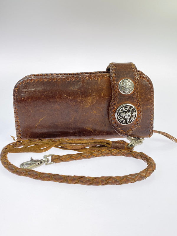 【現状渡し品】【メンズ】 SAAD サード LONG LEATHER WALLET ロング レザー ウォレット 長財布 200-251112-jt-16-min カラー：ブラウン 万代Net店