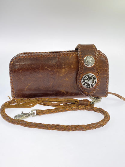 【現状渡し品】【メンズ】 SAAD サード LONG LEATHER WALLET ロング レザー ウォレット 長財布 200-251112-jt-16-min カラー：ブラウン 万代Net店