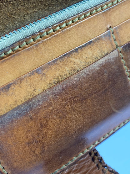 【現状渡し品】【メンズ】 SAAD サード LONG LEATHER WALLET ロング レザー ウォレット 長財布 200-251112-jt-16-min カラー：ブラウン 万代Net店