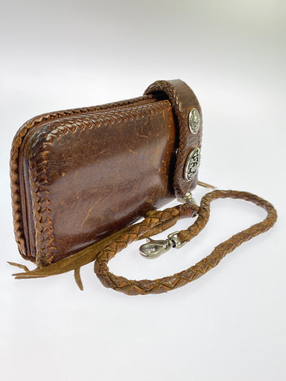 【現状渡し品】【メンズ】 SAAD サード LONG LEATHER WALLET ロング レザー ウォレット 長財布 200-251112-jt-16-min カラー：ブラウン 万代Net店