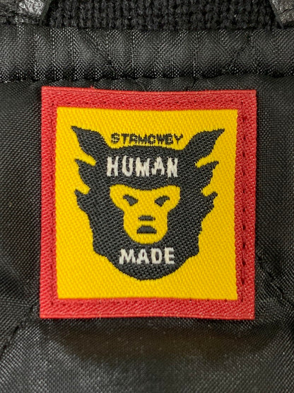 【中古品】【メンズ】 HUMAN MADE ヒューマンメイド × KAWS カウズ MADE VARSITY JACKET バーシティ ジャケット ハート スタジャン メンズ アウター ブルゾン 142-251029-em-06-min サイズ：L カラー：ブラック 万代Net店