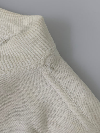 【現状渡し品】【メンズ】 MAYO SPRUCE メイヨー スプルース 50's 前V SET IN SLEEVE SWEATSHIRT VINTAGE 50年代 前V セットインスリーブ スウェットシャツ トップス トレーナー ヴィンテージ 146-251030-kk-10-min サイズ：M カラー：ホワイト 万代Net店