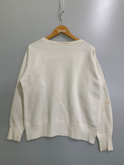 【現状渡し品】【メンズ】 MAYO SPRUCE メイヨー スプルース 50's 前V SET IN SLEEVE SWEATSHIRT VINTAGE 50年代 前V セットインスリーブ スウェットシャツ トップス トレーナー ヴィンテージ 146-251030-kk-10-min サイズ：M カラー：ホワイト 万代Net店