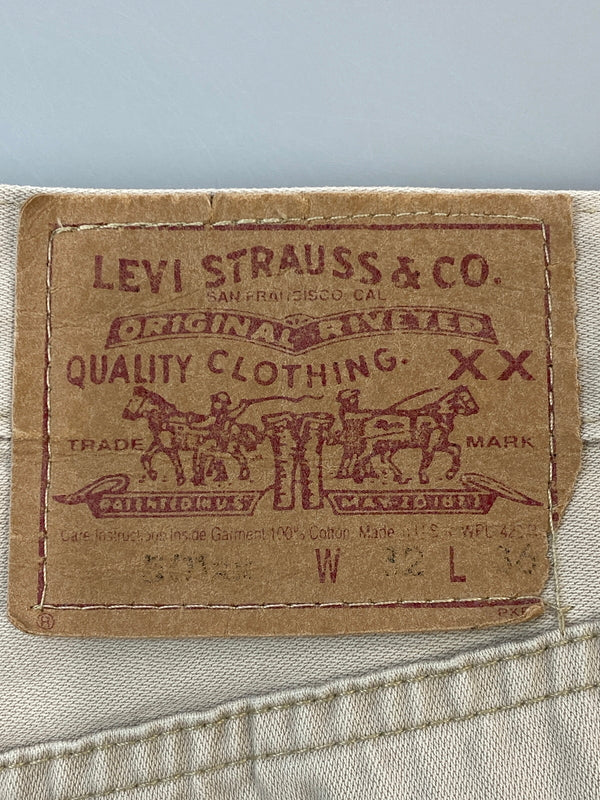 【中古品】【メンズ】 LEVI'S リーバイス 90S USA製 501xx BEIGE PANTS 90年代 アメリカ製 ベージュパンツ ボトムス ヴィンテージ 157-260724-hu-29-min カラー：ベージュ系 万代Net店