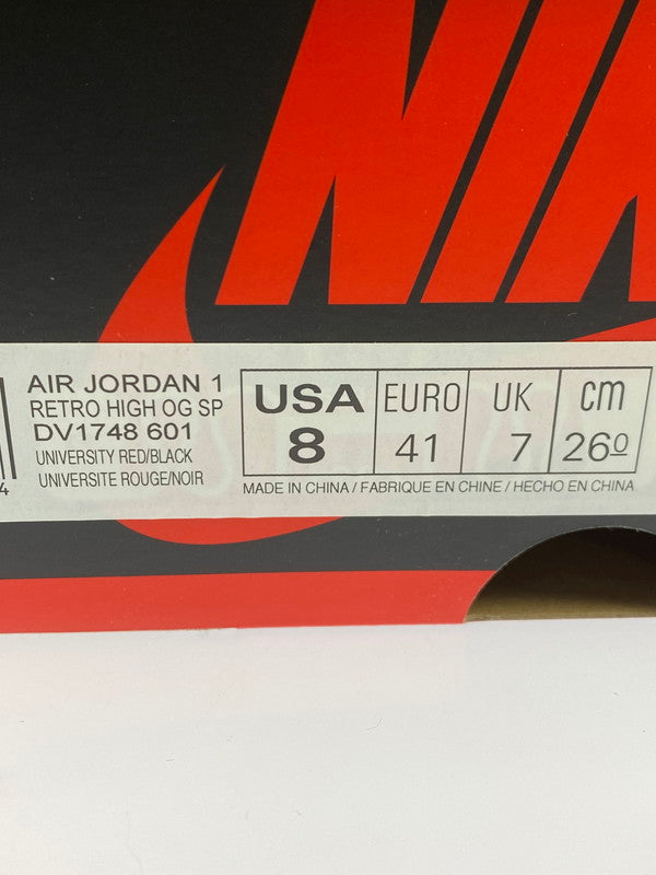 【中古品】【メンズ】 NIKE ナイキ ×SPIDER-MAN スパイダーマン AIR JORDAN 1 HIGH RETRO OG SP エアージョーダン1 レトロ ハイ オージー スペシャル DV1748-601 スニーカー 靴 160-251030-jt-01-min サイズ：US 8 26.0cm カラー：UNIVERCITYRED/BLACK/ 万代Net店