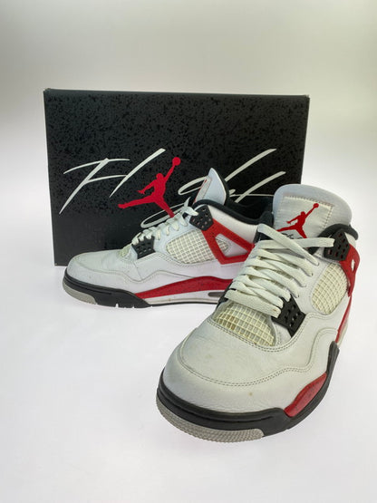 【中古品】【メンズ】 NIKE ナイキ AIR JORDAN 4 RETRO RED CEMENT DH6927-161 エアージョーダン4 レトロ レッド セメント スニーカー 靴 160-251030-jt-04-min サイズ：US 8 26.0cm カラー：WHITE/FIRE-RED－BLACK 万代Net店