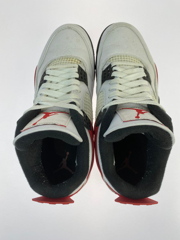 【中古品】【メンズ】 NIKE ナイキ AIR JORDAN 4 RETRO RED CEMENT DH6927-161 エアージョーダン4 レトロ レッド セメント スニーカー 靴 160-251030-jt-04-min サイズ：US 8 26.0cm カラー：WHITE/FIRE-RED－BLACK 万代Net店