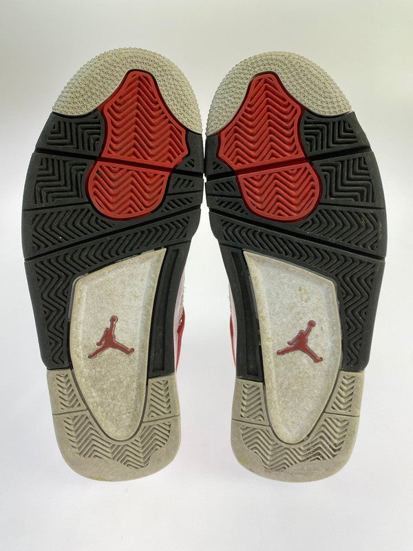 【中古品】【メンズ】 NIKE ナイキ AIR JORDAN 4 RETRO RED CEMENT DH6927-161 エアージョーダン4 レトロ レッド セメント スニーカー 靴 160-251030-jt-04-min サイズ：US 8 26.0cm カラー：WHITE/FIRE-RED－BLACK 万代Net店