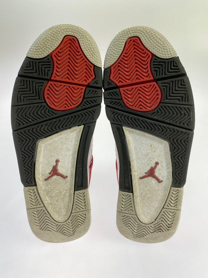 【中古品】【メンズ】 NIKE ナイキ AIR JORDAN 4 RETRO RED CEMENT DH6927-161 エアージョーダン4 レトロ レッド セメント スニーカー 靴 160-251030-jt-04-min サイズ：US 8 26.0cm カラー：WHITE/FIRE-RED－BLACK 万代Net店