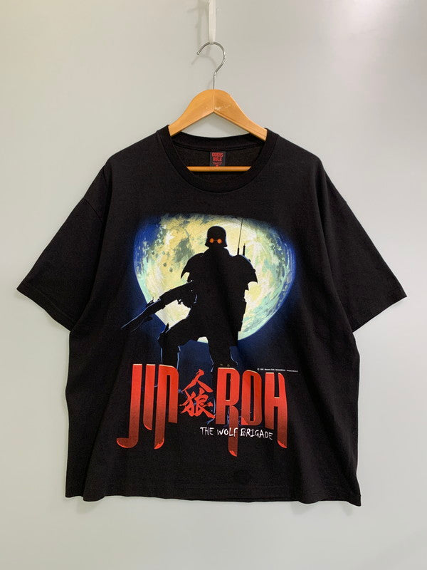 【中古品】【メンズ】 Production I.G プロダクション・アイジー × GEEKS RULE ギークスルール 別注 コラボ JIN-ROH PRINT TEE 人狼 プリント Tシャツ 半袖 トップス 142-251106-kk-57-min サイズ：XL カラー：ブラック 万代Net店