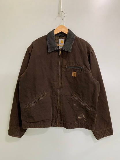 【中古品】【メンズ】 Carhartt カーハート DETROIT JACEKT J97DKB デトロイトジャケット アウター 146-251030-kk-07-min サイズ：L カラー：ダークブラウン 万代Net店
