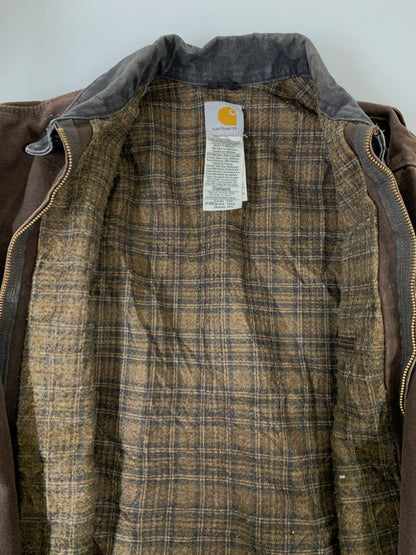 【中古品】【メンズ】 Carhartt カーハート DETROIT JACEKT J97DKB デトロイトジャケット アウター 146-251030-kk-07-min サイズ：L カラー：ダークブラウン 万代Net店