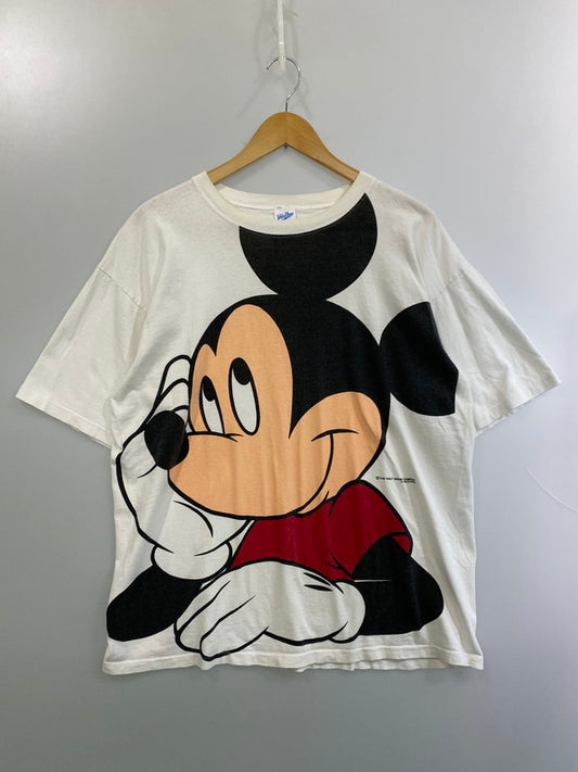 【現状渡し品】【メンズ】 VELVA SHEEN ベルバシーン MICKEY MOUSE BIG PRINT S S TEE ミッキーマウス ビッグ プリント 半袖 Tシャツ メンズ トップス 146-251109-em-33-min サイズ：M/L カラー：ホワイト 万代Net店
