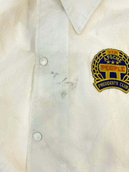 【現状渡し品】【メンズ】 USED ユーズド 80S VIP PEOPLE PRESIDENT'S CLUB COACHJACKET 80年代 ビップ ピープル プレジデンツ クラブ コーチジャケット メンズ アウター 刺繍 ワッペン 146-260731-em-27-min サイズ：2XL カラー：ホワイト 万代Net店