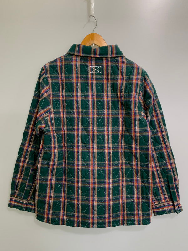 【中古品】【メンズ】 MLVINCE メルヴィンス OUILTED CHECK SHIRT JACKET GREEM キルテッドチェックシャツジャケット 142-251112-zi-14-min サイズ：L カラー：グリーン系 万代Net店
