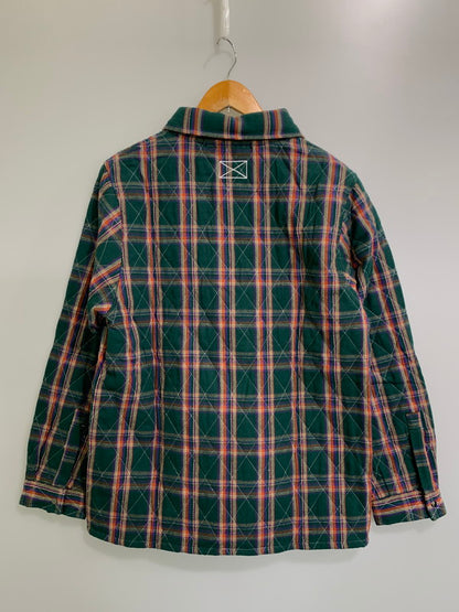 【中古品】【メンズ】 MLVINCE メルヴィンス OUILTED CHECK SHIRT JACKET GREEM キルテッドチェックシャツジャケット 142-251112-zi-14-min サイズ：L カラー：グリーン系 万代Net店