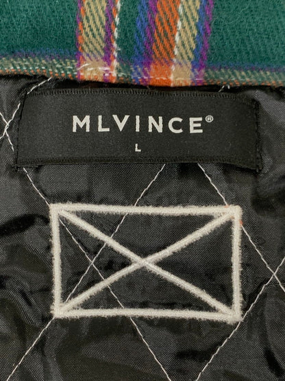 【中古品】【メンズ】 MLVINCE メルヴィンス OUILTED CHECK SHIRT JACKET GREEM キルテッドチェックシャツジャケット 142-251112-zi-14-min サイズ：L カラー：グリーン系 万代Net店