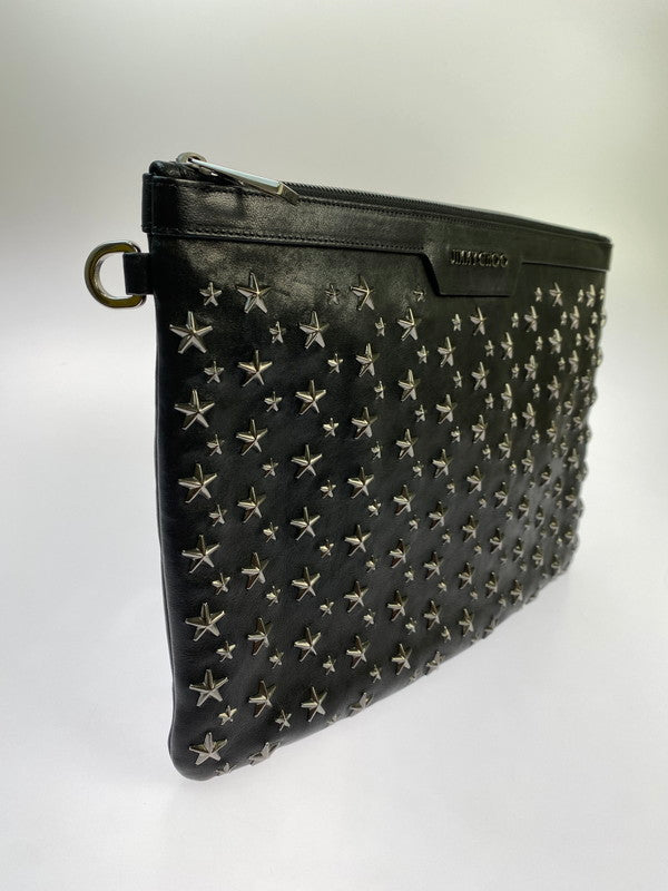 【中古品】【メンズ/レディース】 JIMMY CHOO ジミーチュウ スタッズ クラッチバッグ バッグ 188-251106-jt-20-min 万代Net店