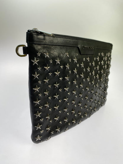 【中古品】【メンズ/レディース】 JIMMY CHOO ジミーチュウ スタッズ クラッチバッグ バッグ 188-251106-jt-20-min 万代Net店