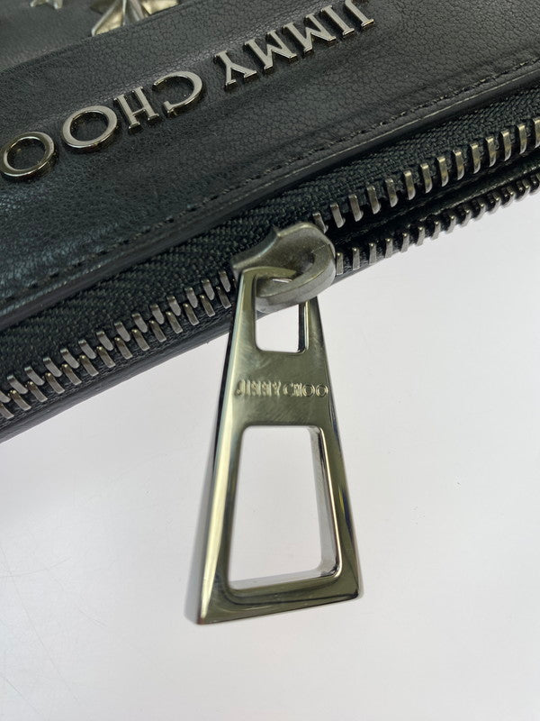 【中古品】【メンズ/レディース】 JIMMY CHOO ジミーチュウ スタッズ クラッチバッグ バッグ 188-251106-jt-20-min 万代Net店