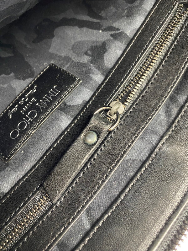 【中古品】【メンズ/レディース】 JIMMY CHOO ジミーチュウ スタッズ クラッチバッグ バッグ 188-251106-jt-20-min 万代Net店