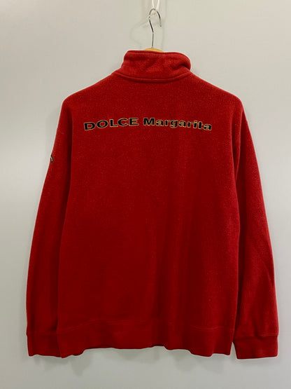 【中古品】【メンズ】 DOLCE MARGARITA ドルチェ・マルガリータ HALF ZIP FLEECE ハーフジップ フリース スウェット 146-260813-ta-03-min サイズ：LL カラー：レッド 万代Net店