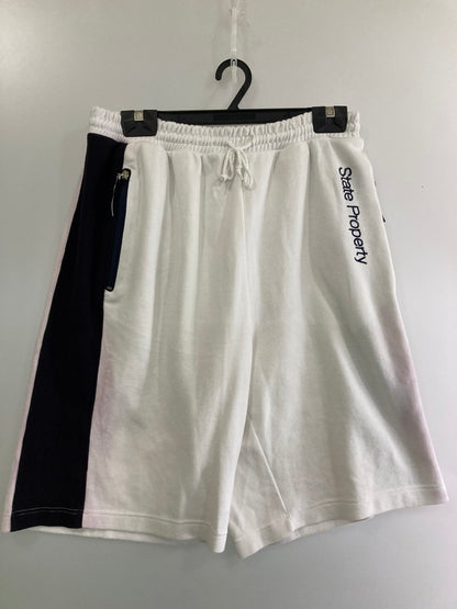【現状渡し品】【メンズ】 STATE PROPERTY ステイト プロパティ SWEAT HALF PANTS スウェットハーフパンツ 157-260104-zi-38-min サイズ：XXL カラー：ホワイト/ブラック 万代Net店