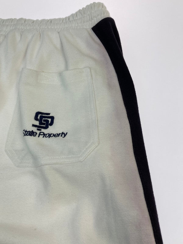 【現状渡し品】【メンズ】 STATE PROPERTY ステイト プロパティ SWEAT HALF PANTS スウェットハーフパンツ 157-260104-zi-38-min サイズ：XXL カラー：ホワイト/ブラック 万代Net店