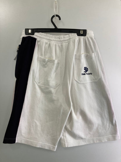 【現状渡し品】【メンズ】 STATE PROPERTY ステイト プロパティ SWEAT HALF PANTS スウェットハーフパンツ 157-260104-zi-38-min サイズ：XXL カラー：ホワイト/ブラック 万代Net店