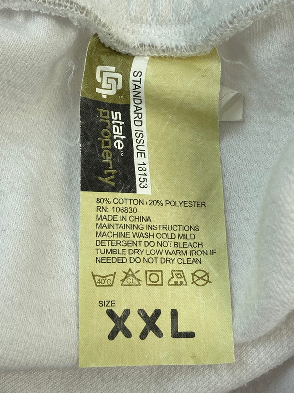 【現状渡し品】【メンズ】 STATE PROPERTY ステイト プロパティ SWEAT HALF PANTS スウェットハーフパンツ 157-260104-zi-38-min サイズ：XXL カラー：ホワイト/ブラック 万代Net店