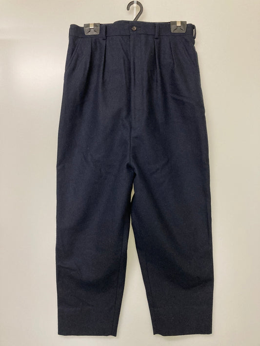 【中古品】【メンズ】 COMME des GARCONS HOMME コムデギャルソンオム HD-P035 2 TUCK PANT タックパンツ ボトムス ウール 151-251101-AS-19-min サイズ：M カラー：ネイビー 万代Net店