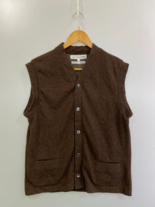 【中古品】【メンズ】 COMME des GARCONS SHIRT コムデギャルソンシャツ WOOL VEST ウールベスト 140-251102-zi-11-min サイズ：L カラー：ブラウン 万代Net店
