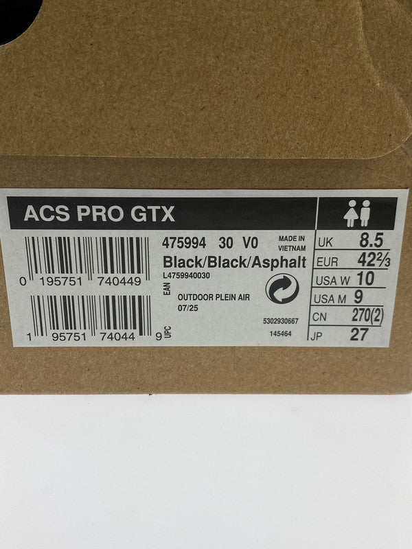 【未使用品】【メンズ】 SALOMON サロモン ACS PRO GTX 475994 エーシーエスプロ ゴアテックス スニーカー 靴 162-251030-kk-64-min カラー：BLACK ASPHALT 万代Net店