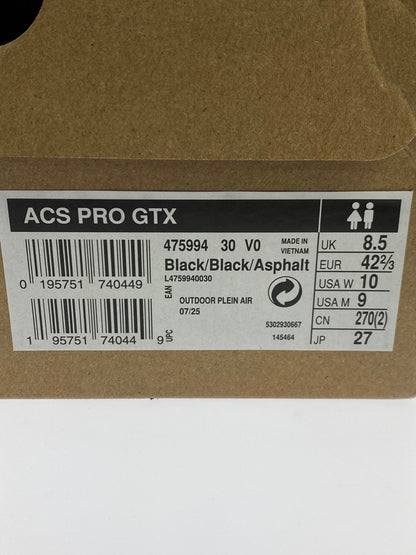 【未使用品】【メンズ】 SALOMON サロモン ACS PRO GTX 475994 エーシーエスプロ ゴアテックス スニーカー 靴 162-251030-kk-64-min カラー：BLACK ASPHALT 万代Net店
