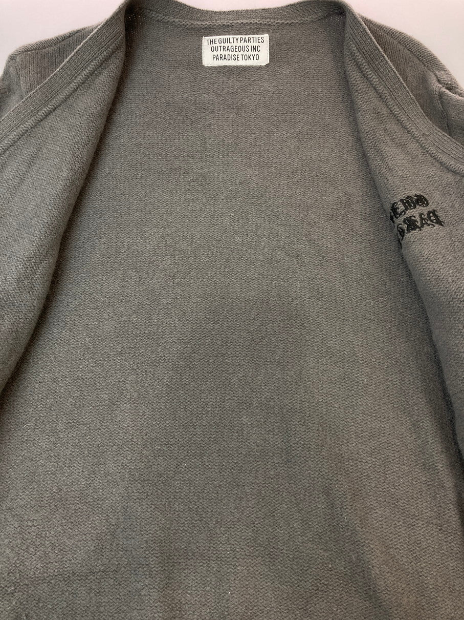 【中古品】【メンズ】 WACKO MARIA ワコマリア 20FW WOOL CARDIGAN ウールカーディガン 142-251102-zi-27-min サイズ：M カラー：グレー 万代Net店