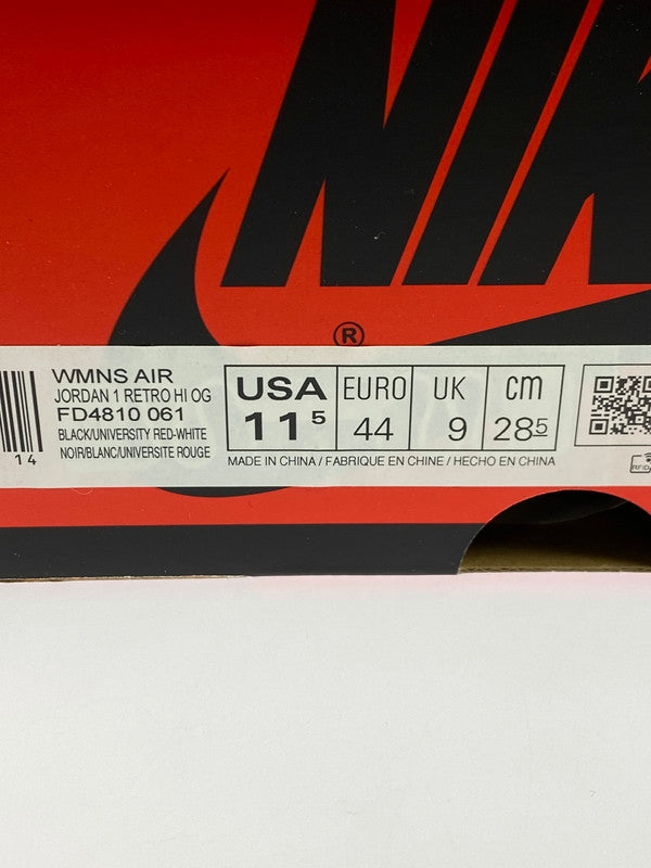 【中古美品】【メンズ】 NIKE ナイキ WOMEN'S AIR JORDAN 1 RETRO HIGH OG SATIN BRED FD4810-061 ウイメンズ エアージョーダン1 レトロ ハイ オージー スニーカー 靴 160-251030-jt-09-min サイズ：US 11.5 28.5cm カラー：BLACK/RED-WHITE 万代Net店