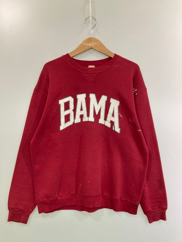 【中古品】【メンズ】 RUSELL ATHLETIC ラッセルアスレチック80-90's BAMA COLLEGE PRINT CREWNECK SWEATSHIRT 80-90年代 アラバマ大学 カレッジプリント クルーネックスウェットシャツ トップス 146-260107-kk-67-min サイズ：XL カラー：レッド 万代Net店
