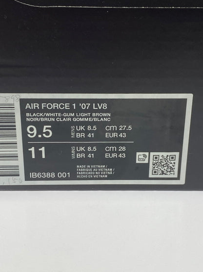 【中古品】【メンズ】 NIKE ナイキ AIR FORCE 1 '07 LV8 IB6388-001 エアーフォース1 ロー スニーカー 靴 160-251030-jt-10-min サイズ：US 9.5 27.5cm カラー：BLACK/GUM LIGHT BROWN-WHITE 万代Net店