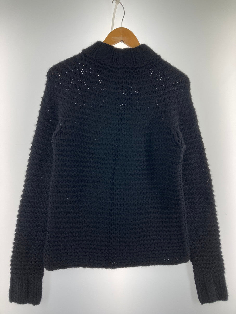 【中古品】【メンズ】 DRIES VAN NOTEN ドリスヴァンノッテン CASHMERE LOW GAUGE KNIT 3651-6005 カシミヤ ローゲージニット ライカ期 トップス 141-251107-yn-01-min サイズ：M カラー：ブラック 万代Net店