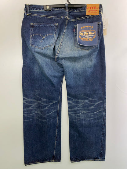 【未使用品】【メンズ】 THE FLAT HEAD ザフラットヘッド STRAIGHT JEANS 3005C ストレートジーンズ ボトムス ボタンフライ ストレート デニムパンツ 156-251030-kk-33-min サイズ：44 カラー：インディゴ 万代Net店