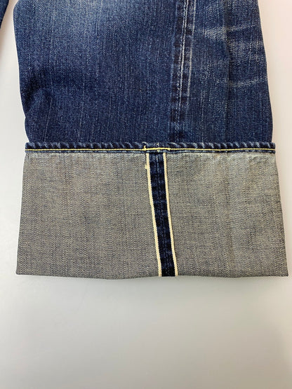 【未使用品】【メンズ】 THE FLAT HEAD ザフラットヘッド STRAIGHT JEANS 3005C ストレートジーンズ ボトムス ボタンフライ ストレート デニムパンツ 156-251030-kk-33-min サイズ：44 カラー：インディゴ 万代Net店