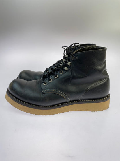 【中古品】【メンズ】 RED WING レッドウィング 四角犬タグ 90S プレーントゥ アイリッシュセッター ワークブーツ 8165 靴 164-251106-jt-06-min サイズ：US 9 D カラー：ブラック 万代Net店