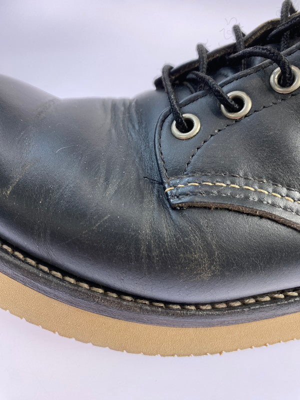 【中古品】【メンズ】 RED WING レッドウィング 四角犬タグ 90S プレーントゥ アイリッシュセッター ワークブーツ 8165 靴 164-251106-jt-06-min サイズ：US 9 D カラー：ブラック 万代Net店