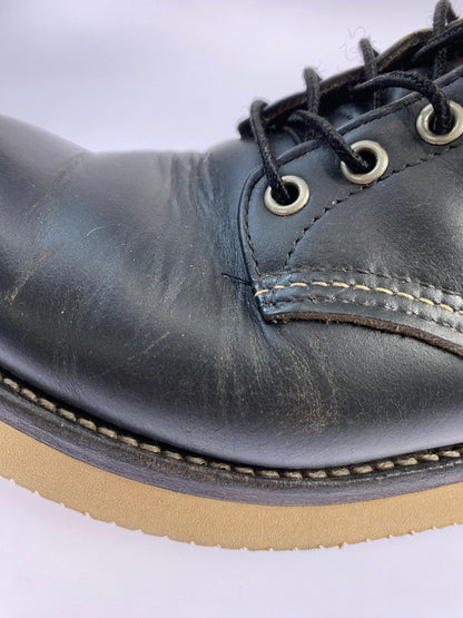 【中古品】【メンズ】 RED WING レッドウィング 四角犬タグ 90S プレーントゥ アイリッシュセッター ワークブーツ 8165 靴 164-251106-jt-06-min サイズ：US 9 D カラー：ブラック 万代Net店
