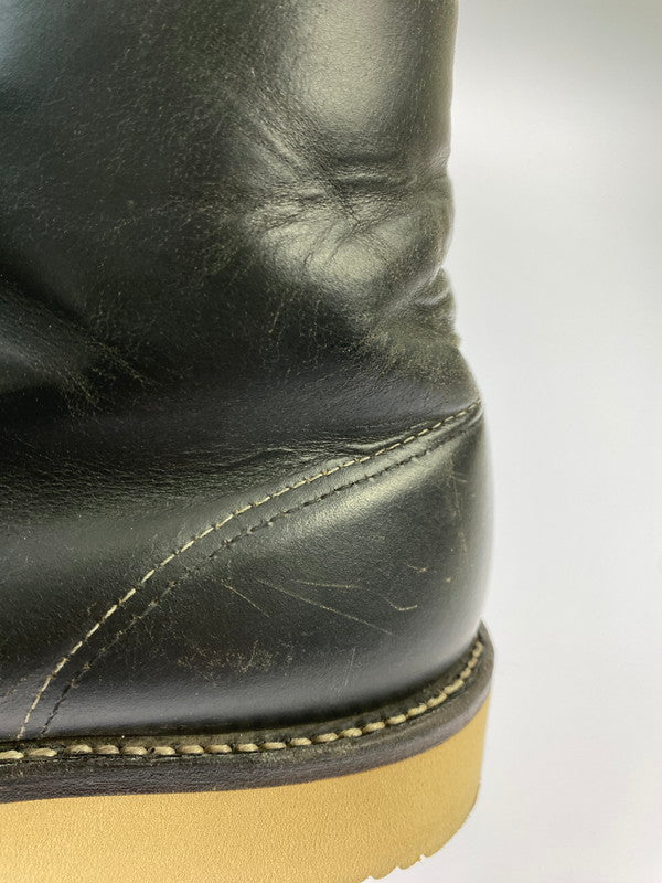 【中古品】【メンズ】 RED WING レッドウィング 四角犬タグ 90S プレーントゥ アイリッシュセッター ワークブーツ 8165 靴 164-251106-jt-06-min サイズ：US 9 D カラー：ブラック 万代Net店