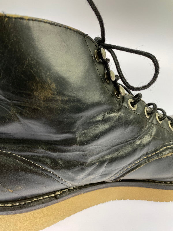 【中古品】【メンズ】 RED WING レッドウィング 四角犬タグ 90S プレーントゥ アイリッシュセッター ワークブーツ 8165 靴 164-251106-jt-06-min サイズ：US 9 D カラー：ブラック 万代Net店