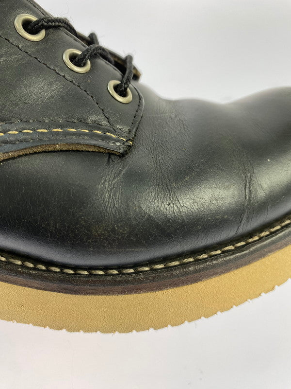 【中古品】【メンズ】 RED WING レッドウィング 四角犬タグ 90S プレーントゥ アイリッシュセッター ワークブーツ 8165 靴 164-251106-jt-06-min サイズ：US 9 D カラー：ブラック 万代Net店