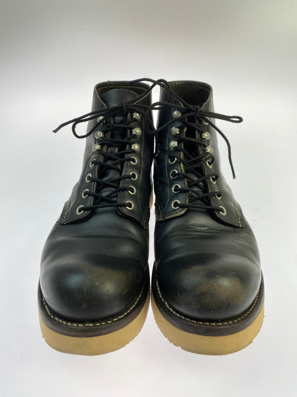 【中古品】【メンズ】 RED WING レッドウィング 四角犬タグ 90S プレーントゥ アイリッシュセッター ワークブーツ 8165 靴 164-251106-jt-06-min サイズ：US 9 D カラー：ブラック 万代Net店