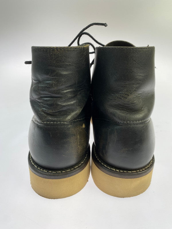 【中古品】【メンズ】 RED WING レッドウィング 四角犬タグ 90S プレーントゥ アイリッシュセッター ワークブーツ 8165 靴 164-251106-jt-06-min サイズ：US 9 D カラー：ブラック 万代Net店